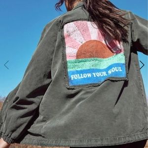 BNWT Spiritual Gangster Follow Vibes Coach Jacket